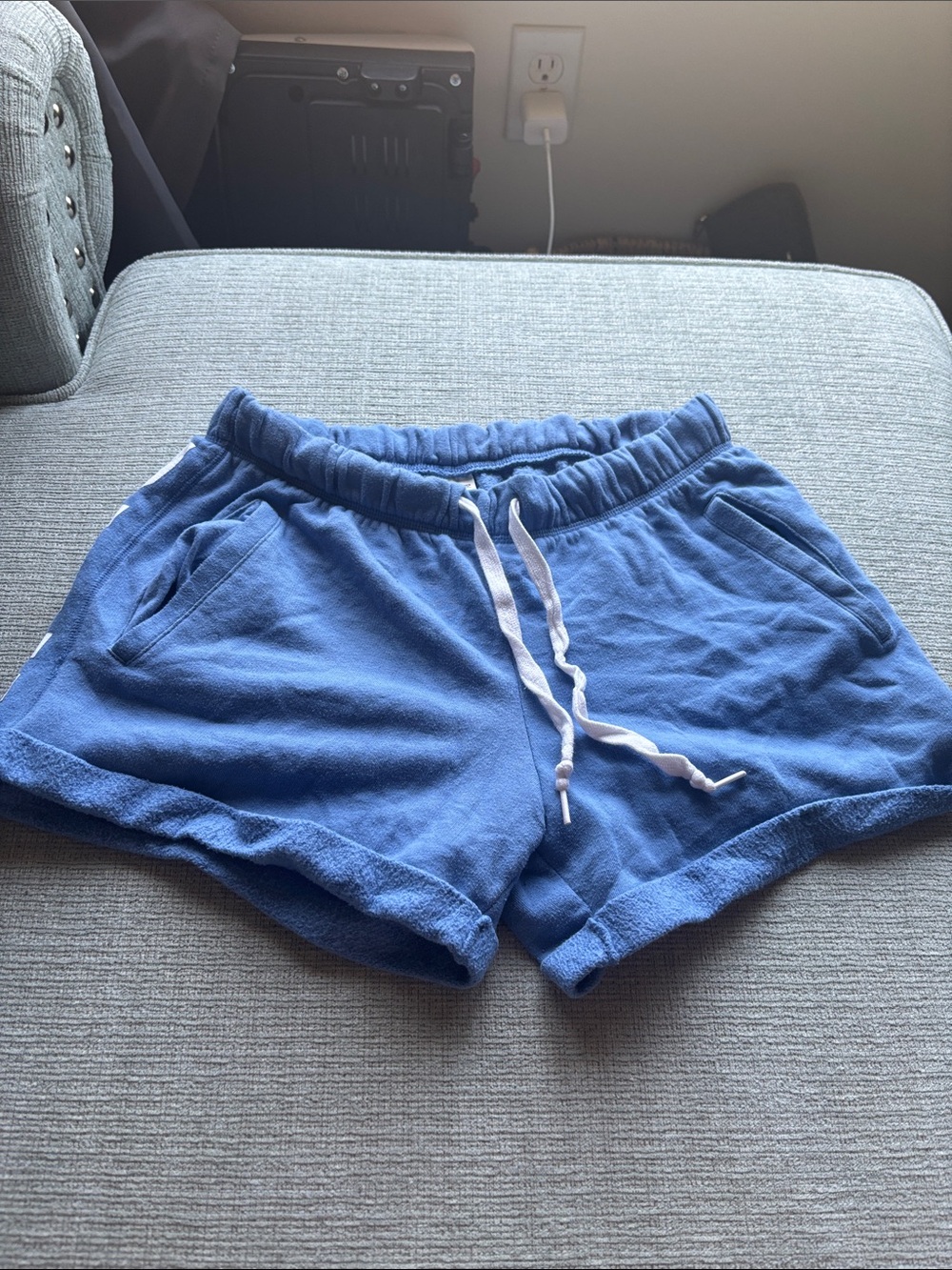 Victoria Secret Pink Casual Blue Women's Drawstring Lounge Shorts